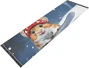 ZRYSMY Washable Runner Rug Hamster Sketeboard Cute 2’ x 6’ Non-Slip Floor Carpet Runner Rug for Hallways Kitchen Laundry Room Bedroom Floor Carpet Runner- Soft Thin Mat for Family Pet