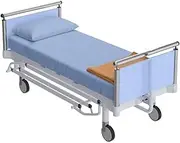 2 Pack Twin Size Hospital Flat Sheets - Soft Microfiber Hospital Flat Sheets - Hospital Bed Sheets (Light Blue, 66" x 104")