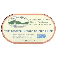 在飛比找iHerb優惠-[iHerb] Bar Harbor 野生煙燻阿拉斯加鮭魚片