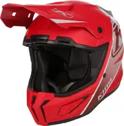Klim T1 Freeride Descent, motocross helmet , color: Matt Red/Silver , size: M