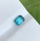0.60 Carats Natural Lagoon Tourmaline from Afghanistan, Emerald Cut