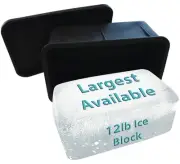 Ice Block Form With Lid Makes 12 Lb. Ice Cube 11" x 7" x 5" Largest Available...
