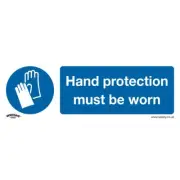 Sealey Mandatory Safety Sign - Hand Protection Must Be Worn - Rigid Plastic - Pa