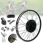 1500W Front Electric Bike Conversion Kit with LCD Panel, 20''/24''/26''/ 27.5''/ 28''/29''/700C eBike Gearless Hub Motor Set, with PAS, LCD Display and Aluminum Alloy Frame (Color : 1500W, Size : 20