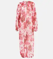 [Dries Van Noten] Dries Van Noten Floral maxi dress AU 10 pink