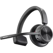Poly Voyager 4300 UC 4310 Wired/Wireless On-ear, Over-the-head Mono Headset - Black - Siri, Google Assistant - Monaural