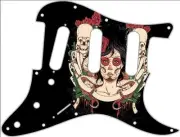 Stratocaster Pickguard Custom Fender SSS 11 Hole Guitar Pick Guard Skull Posse