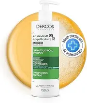 Vichy Dercos Anti-Dandruff Shampoo for Normal to Oily Hair 390ml, DS Dermatological Shampoo for Sensitive Scalp, Dandruff & Itchy Scalp, Helps Maintain Microbiome & Eliminates Dandruff, Selenium + Salicylic Acid