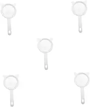 Ciieeo 5pcs Filter Funnel Adjustable Brooches Bead Spacer Beads Trinket Pen Holder Washable Hooks Adjustable Eye Mask Fixed Device Brooch One-Piece Mask Juice Filter Stainless Steel White