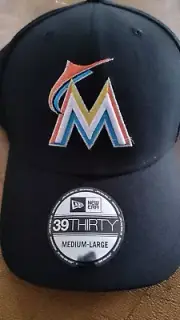Miami Marlins MLB 39Thirty Stretch Fit Cap Sz M/L FREE SHIPPING NWT