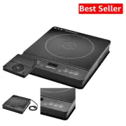 Efficient 1800W Portable Induction Cooktop with Glass Surface - Compact Design