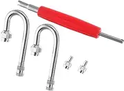 Tire Valve Extension Rods Kit Fitment for Cars Bikes Motorcycles Bent Valve Design for Tight Spaces