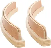 Wooden Poker Card Display Stand Set Curved Card Holders Tray Bridge Deck Holders Wooden Rack for Photo Business
