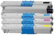 ExtraPrint 4 Pack Compatible Toner Cartridges Replacement for OKI C332 C332DN MC363 MC363DN (46508720-46508717) [1BK,1C,1M,1Y] - BK 3,500 Pages, C/M/Y 3,000 Pages
