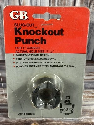 GB Enerpac Knockout Slug-Out 4-Point Punch for 1" Conduit KP-1000B - New