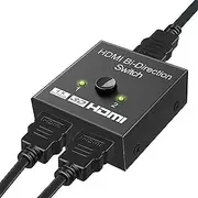 Spendeal HDMI Switch 2 in 1 Out 4K 60Hz Splitter, HDMI Selector Switcher, Bi-Directional HDMI Switcher 2 Input 1 Output Support Compatible with Xbox PS4 PS5 Blu-Ray Player Roku TV Stick HDTV Monitor