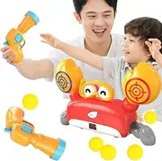 Electronic Target Toy,Movable Crab Foam Balls Toys - Foam Balls Practice Game with LED Score Record for New Year