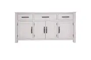 Divano Foxglove Buffet Table 158cm 4 Door 3 Drawer Solid Mt Ash Timber Wood - White