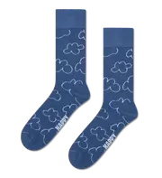 Light Blue Cloudy Plant Dye Crew Sock