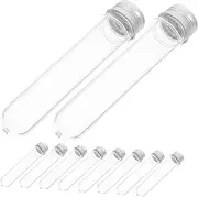 Mobestech Portable Plastic Test Tube Bottles Caps 20pcs Multi-use Storage Containers