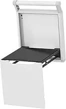 WeiLaiKeQi Folding Wall Mounted Invisible Shoe Stool Entering Door Stool Trendy Heavy Duty Shoe Wearing Stool for Home Balcony Veranda, Silver