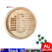 Wooden Dice Tray For Farkle Classic Dice Game Dice Tray Fun Spots Dice Game⊙