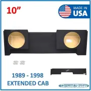 1988-1998 GMC Sierra Extended-Cab 10" Dual Sealed Sub Box Subwoofer Enclosure
