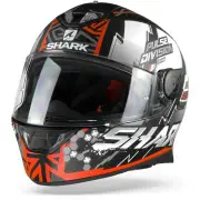 Skwal 2 Noxxys Matt Black Red Silver KRS Full Face Helmet