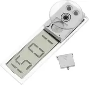 Mikinona 2pcs Car Alarm Clock Digital Clock Car Clock with LCD Display Silver