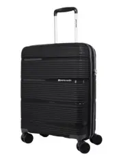 Pierre Cardin Normandy 55cm CABIN Hard Shell Suitcase in Black