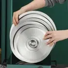 Silver Stainless Steel Wok Lid Multiple Size Pan Lid Restaurant