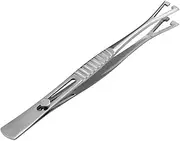 [HONGTU implant] Triangle Opening Piercing Clamps，Ear Nose Septum Piercing Piercing Tool for All Piercings 316L Stainless Steel Slotted Locking Pennington Forceps for Ear Lip Nose Belly Navel Tongue Body Piercing Kit