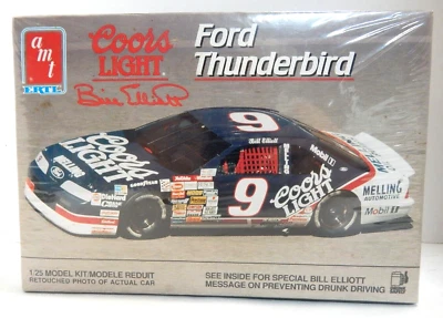 Vtg Sealed 1991 AMT ERTL Coors Light Bill Elliott 9 Ford Nascar Stock Car Model