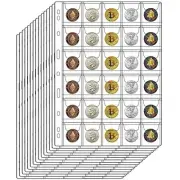 30-Pocket Coin Pages for Collectors, Standard 9-Hole Coin 30 Pocket - 15 Sheets