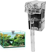 Aquarium Filter, Quiet Powerful Multifunctional, Fish Tank Filtering Machine, Adjustable Hangable Compact External Aquarium Filter for Freshwater, Saltwater, Fish, Shrimp