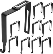 OKUMEYR Adjustable Cubicle Hooks 10 Pack Iron Hanging Hooks for Wardrobe Cabinet Door Home Storage