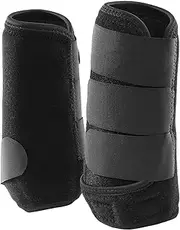 2X Horse Boots Leg Wraps Support Adjustable Portable Reusable Gear Leg Protective for Riding Training Equestrian Accessories, Front Leg L