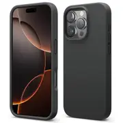 Apple iPhone 16 Pro Max (6.9") Black Ultra Slim Premium TPU Gel Back Case by MEZON – Wireless Charging Compatible (iPhone 16 Pro Max, Gel Black)