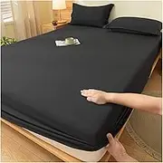 Fitted Bed Sheets Queen Mattress Pads Breathable Bedspread Covers for All Bed Sizes(Medium,180cmX220cm)