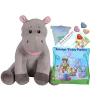 build MAKE a TEDDY BEAR KIT - Hippo - 16"/40cm - no sew - gift or party