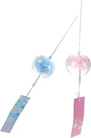 Milisten Elegant Glass Wind Japanese Chime for Window Home Decor Wind Bell Decor