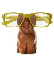 Matr Boomie Dog Hand Carved Eyeglass Holder Stand