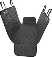 Dog Back Seat Cover Protector Waterproof Scratchproof Nonslip Hammock for Dogs Backseat Protection Against Dirt and Pet Fur Durable Pets Seat Covers for Cars Trucks SUVs (XL Black)
