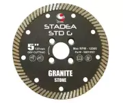 Stadea Diamond Saw Blade 5" Continuous Turbo Hard Stone Dry Cut-8 MM Segments