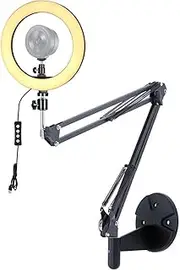 AYIZON Kiyo Pro Webcam Ring Light Wall Mount, 26 cm Light with Foldable Wall Holder Compatible with Razer Kiyo, Kiyo Pro, Kiyo X Webcams