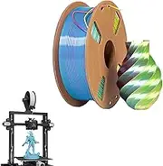 3D Printer Filament | Silk Tri-Color PLA Fil?Ment | PLA Filam?nt Bundle | Shiny Silk PLA Fast Gradient | Tri-Color 3D Printing Fil?Ment Bundle - 1Kg 3D Printer Filam?nt, 3D Printer Accessories