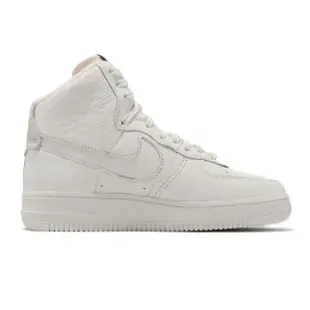 【NIKE 耐吉】休閒鞋 AF1 Sculpt 高筒 運動 女鞋 經典款 厚底 增高 皮革 質感 球鞋穿搭 米白(DC3590-102)