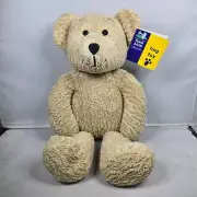 Vintage Mothercare - Chenille Bear - Oatmeal Soft Plush Teddy 13" BNWT Hug Toy