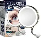 FLEXIBLE MIRROR 10x Magnification 7” MakeUp Round Vanity Mirror Home, Bathroom