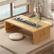 Living Room Coffee Table,Folding Design,Japanese Floor Low Table,for Living Room, Dining Room, Tea, Home Decoration.ect (Color : Log Color, Size : 80x50x31cm)